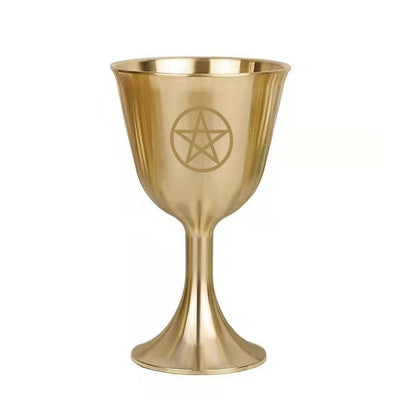 Olivenorma Triphase Moon Pentacle Meditation Divination Brass Chalice