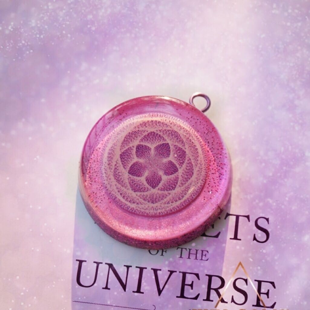 Olivenorma "Venus" Strawberry Rose Quartz Orgone Necklace