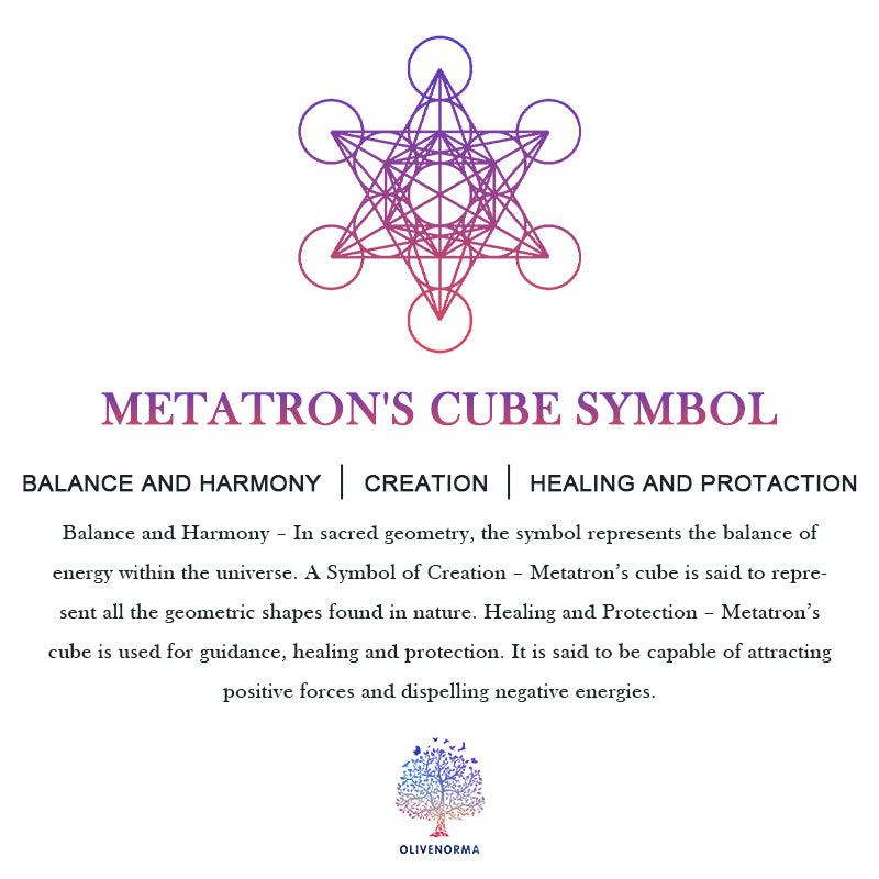 Olivenorma Clear Crystal Metatron's Cube Symbol Orgone Necklace - image 5