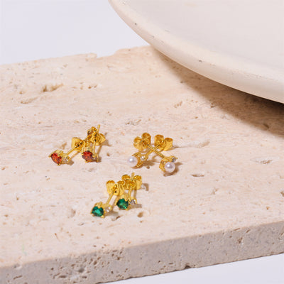 Olivenorma Raindrop Birthstone Stud Earrings