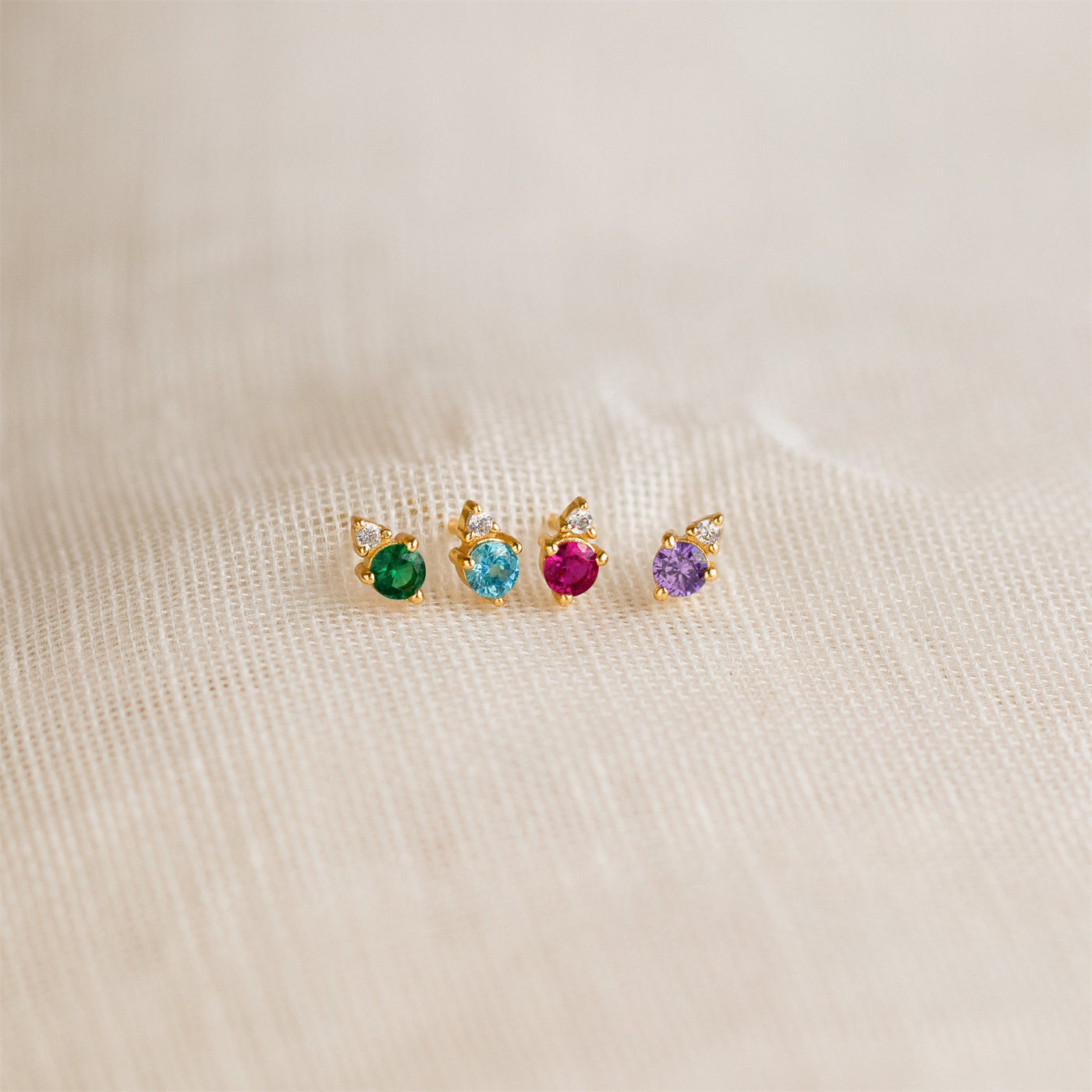 Olivenorma Raindrop Birthstone Stud Earrings