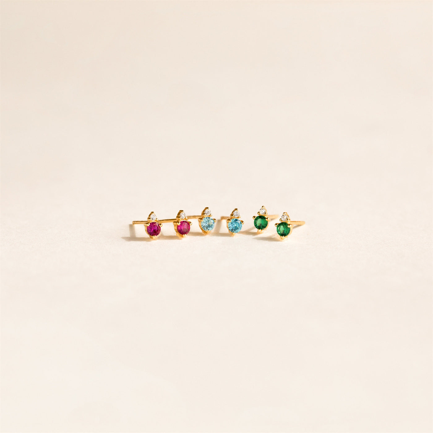 Olivenorma Raindrop Birthstone Stud Earrings