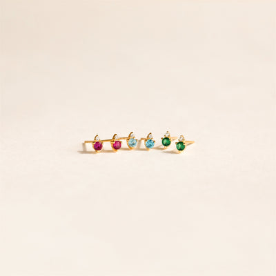 Olivenorma Raindrop Birthstone Stud Earrings