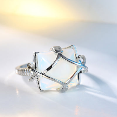 Olivenorma White Opalite Engagement Party Ring