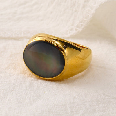 Olivenorma Natural Stone French Niche Simple Ring