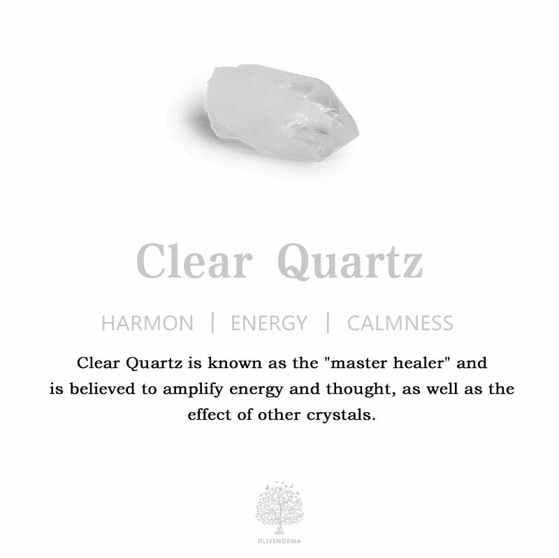 Olivenorma Natural Three Clear Quartz Adjustable Ring