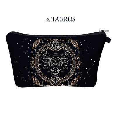 Olivenorma Zodiac Print Design Make Up Cosmetic Bag