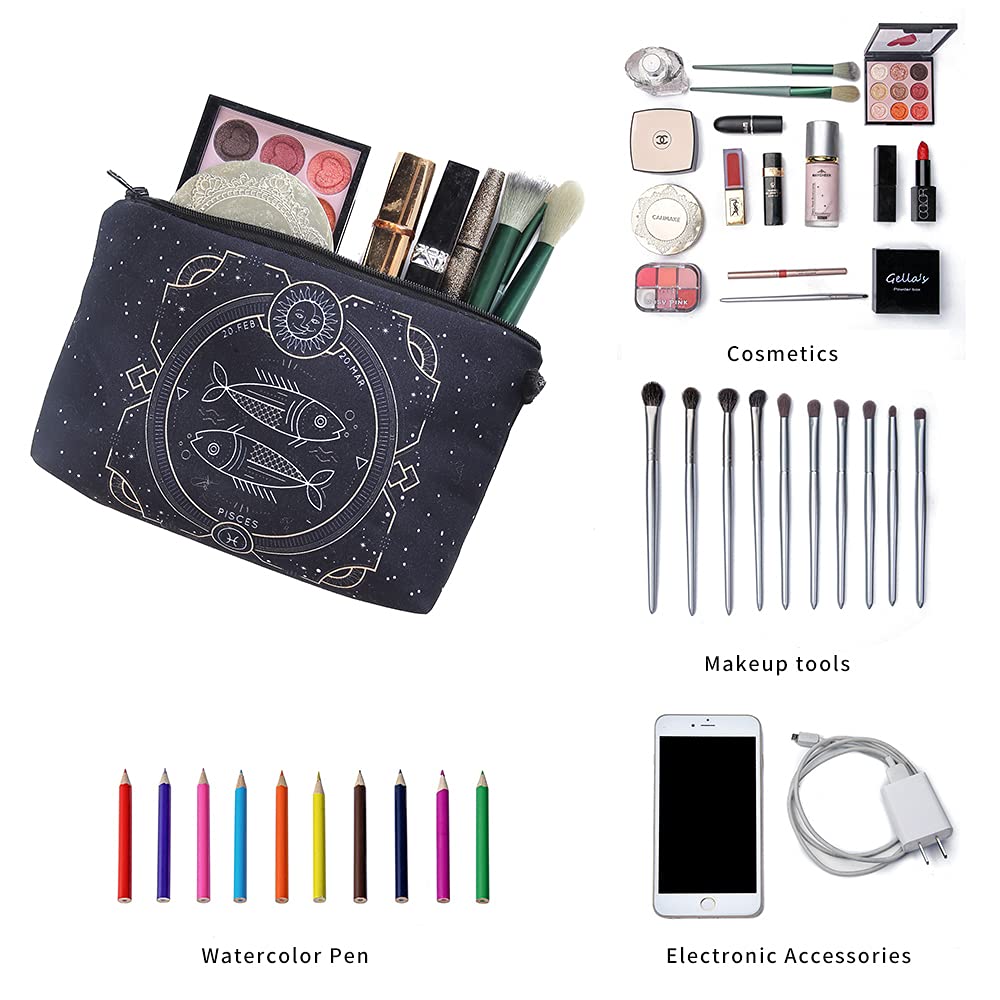 Olivenorma Zodiac Print Design Make Up Cosmetic Bag