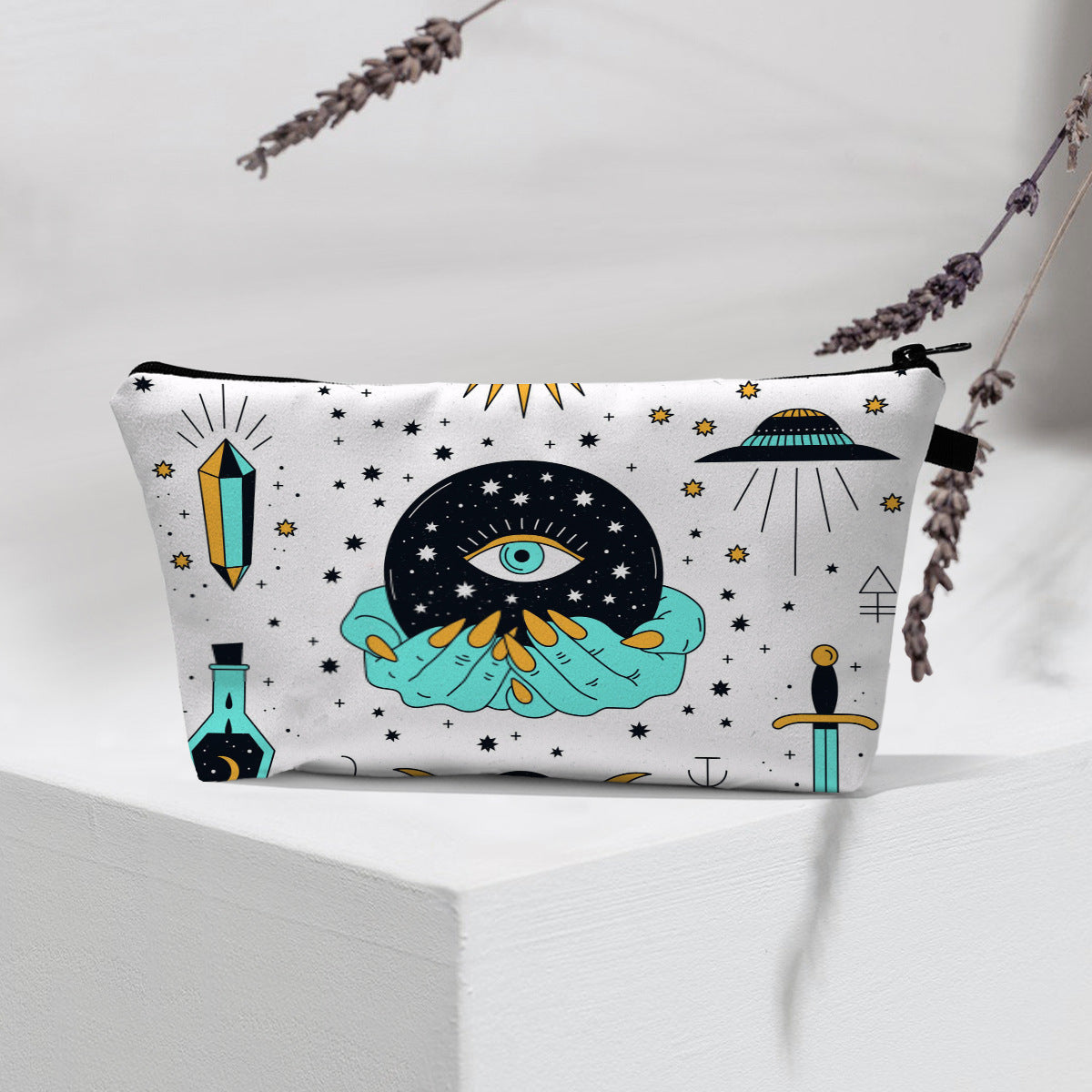 Olivenorma Modern Witchy Boho Evil Eye Cosmetic Bag