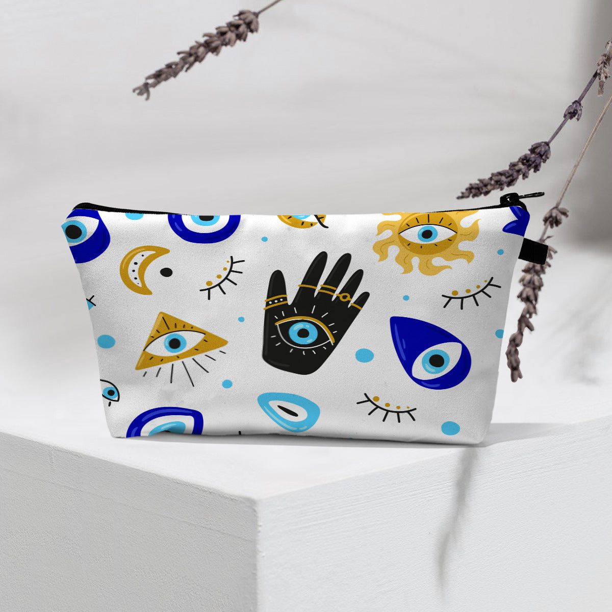 Olivenorma Modern Witchy Boho Evil Eye Cosmetic Bag