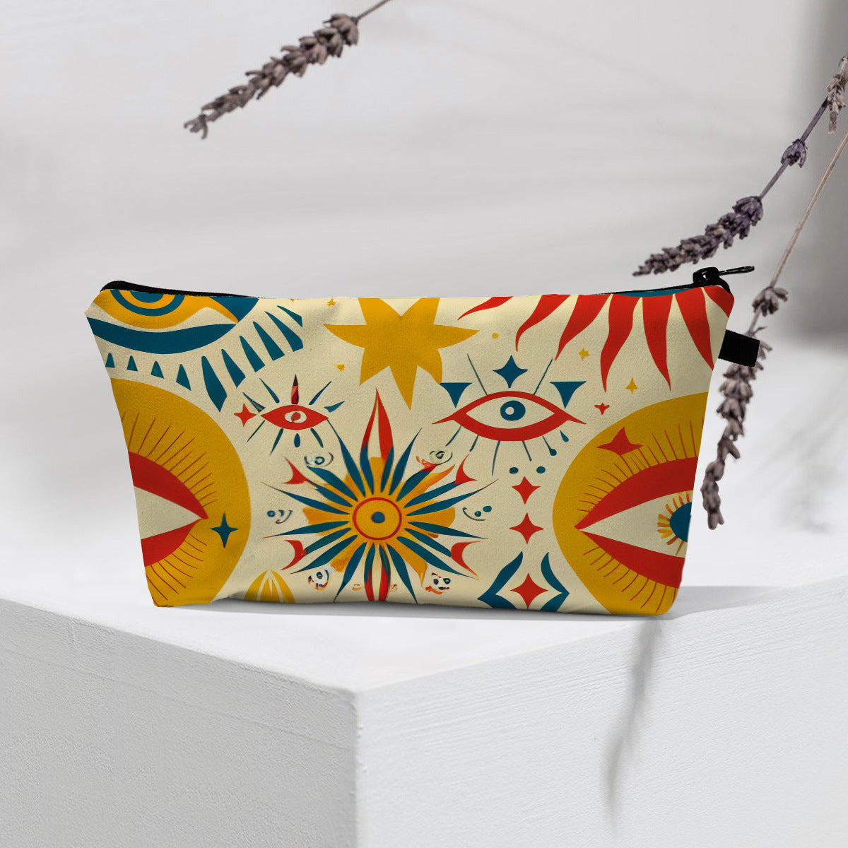 Olivenorma Modern Witchy Boho Evil Eye Cosmetic Bag