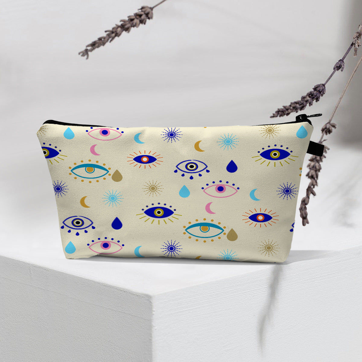 Olivenorma Modern Witchy Boho Evil Eye Cosmetic Bag