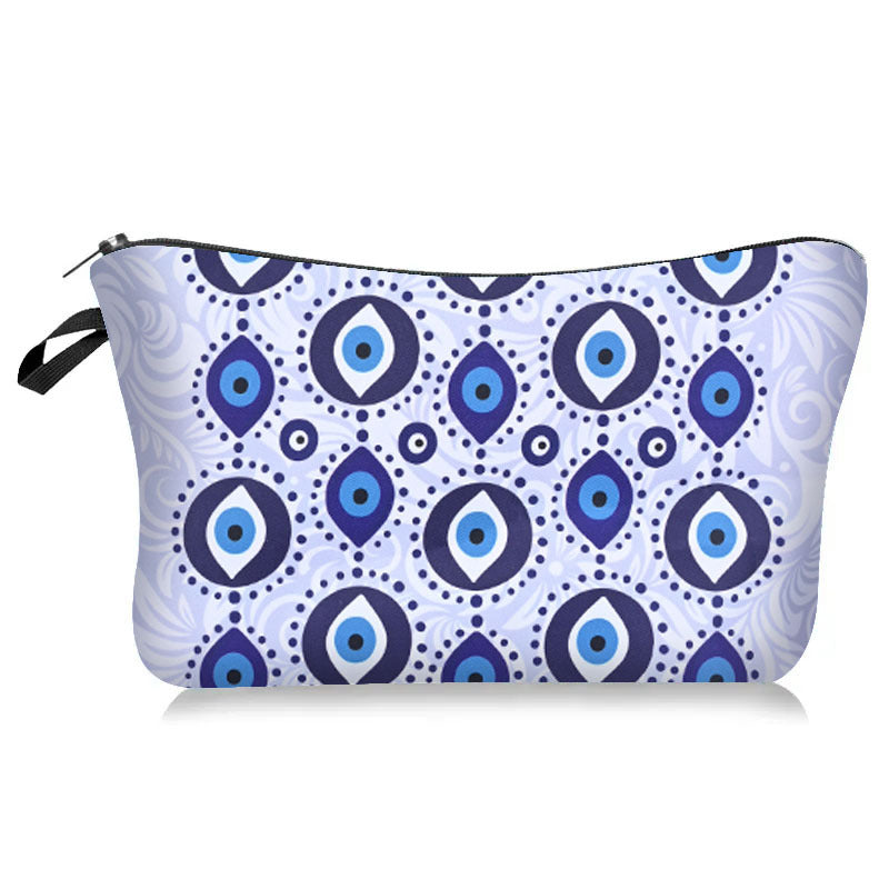 Olivenorma Blue Evil Eye Makeup Cosmetic Bag