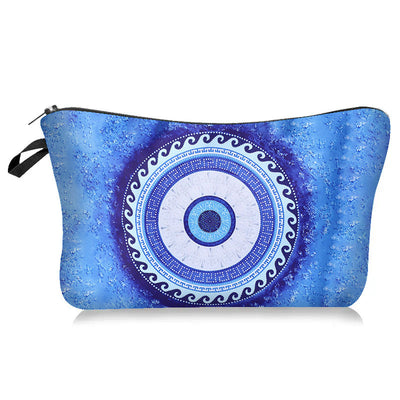 Olivenorma Blue Evil Eye Makeup Cosmetic Bag