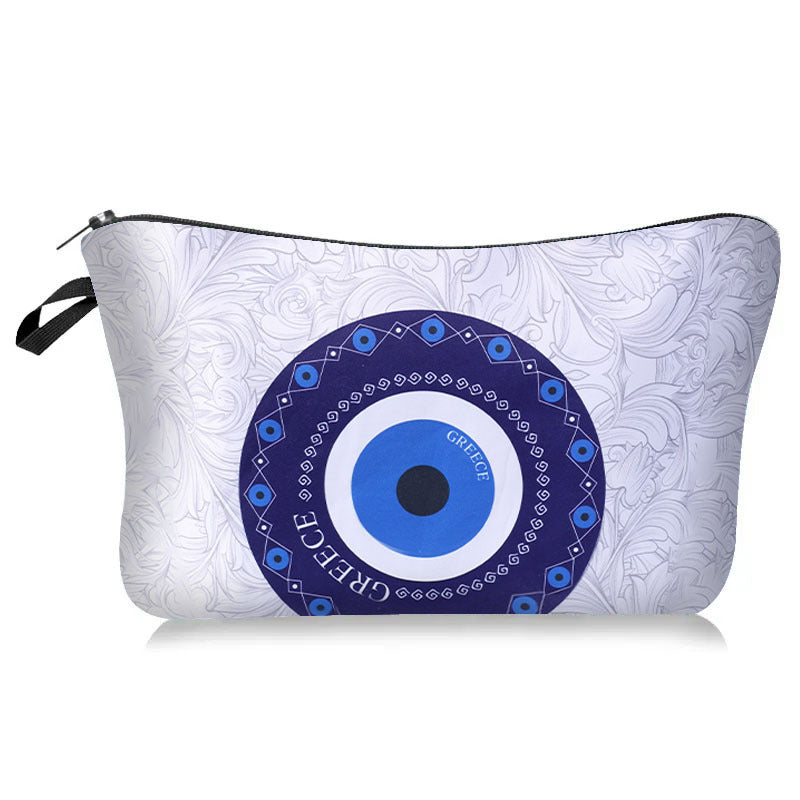 Olivenorma Blue Evil Eye Makeup Cosmetic Bag