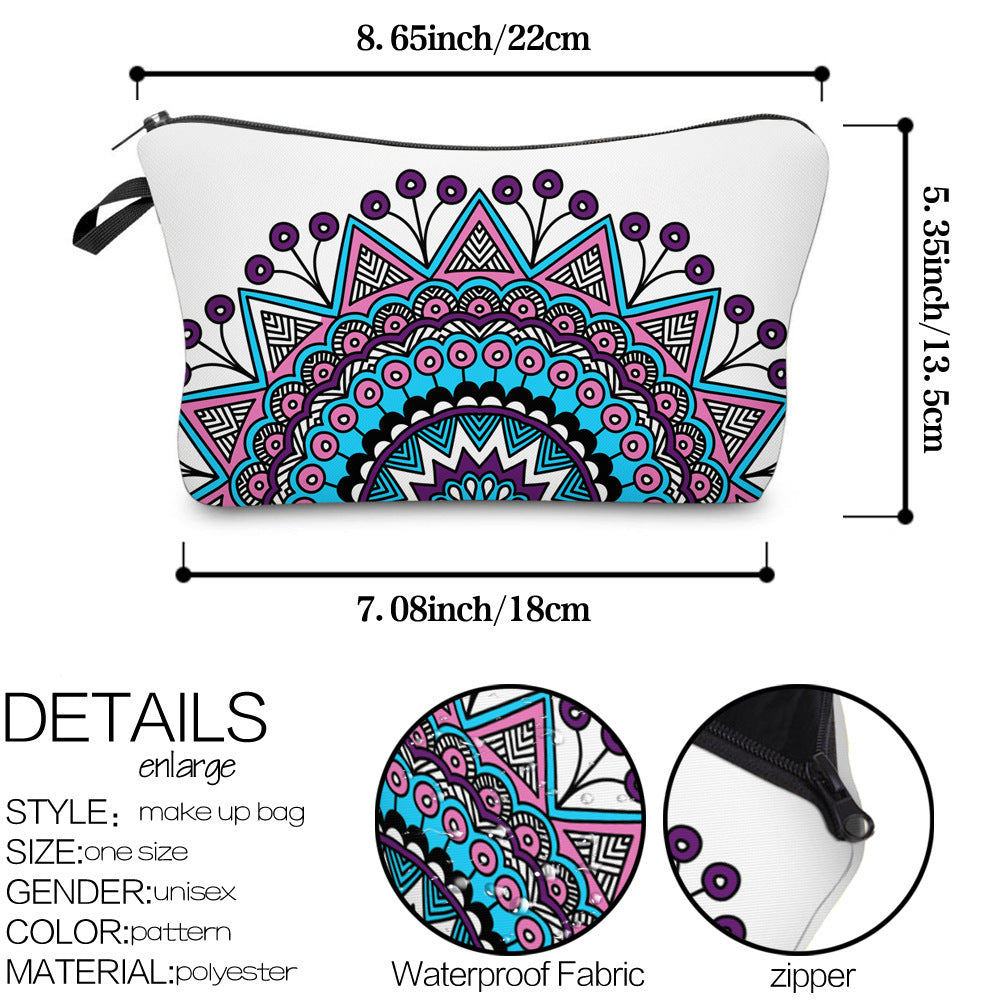 Olivenorma Mandala Pattern Travel Makeup Cosmetic Bag