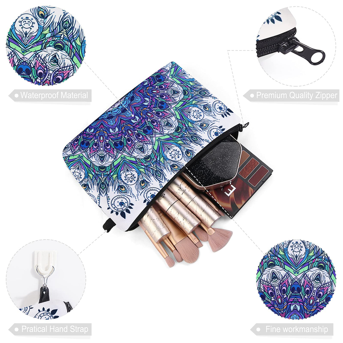 Olivenorma Mandala Pattern Travel Makeup Cosmetic Bag