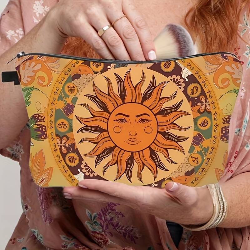 Olivenorma Sun Moon Star Pattern Cosmetic Bag