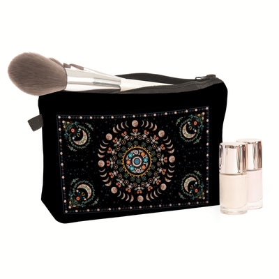 Olivenorma Moon Phase Flower Print Cosmetic Bag