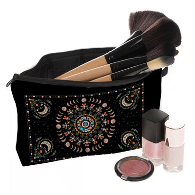 Olivenorma Moon Phase Flower Print Cosmetic Bag