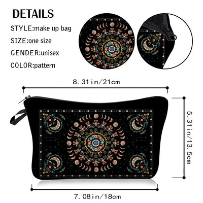 Olivenorma Moon Phase Flower Print Cosmetic Bag