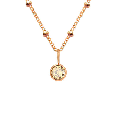 Olivenorma 8mm Round Birthstone Pendant Necklace