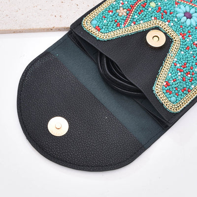 Olivenorma Bohemian Beaded Flower Mobile Phone Bag