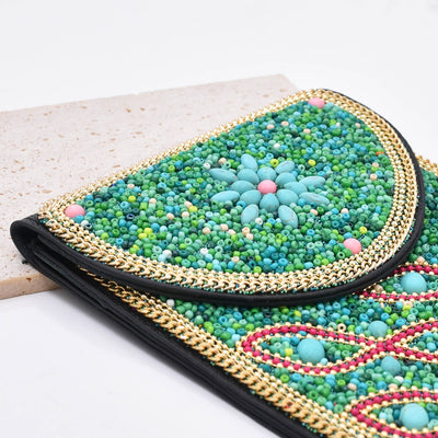 Olivenorma Bohemian Beaded Flower Mobile Phone Bag