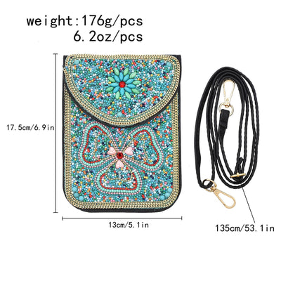 Olivenorma Bohemian Beaded Flower Mobile Phone Bag