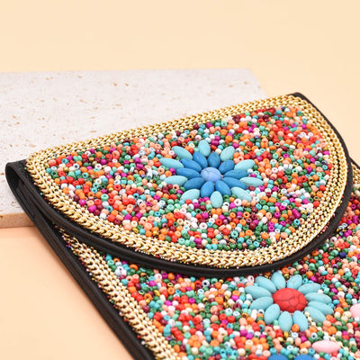 Olivenorma Bohemian Beaded Flower Mobile Phone Bag