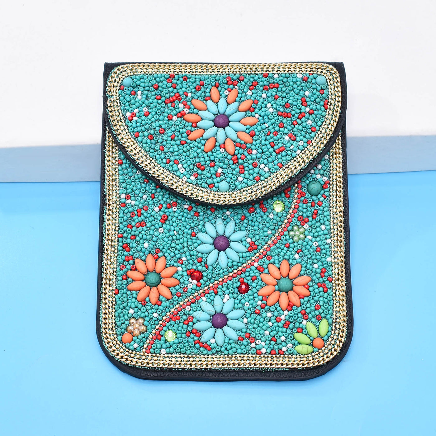 Olivenorma Bohemian Beaded Flower Mobile Phone Bag