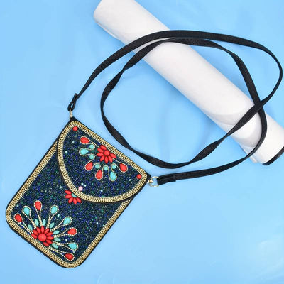 Olivenorma Ethnic Style Beaded Crossbody Mobile Phone Bag