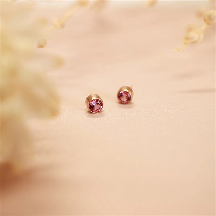 Olivenorma Birthstone Zircon Simple Earrings