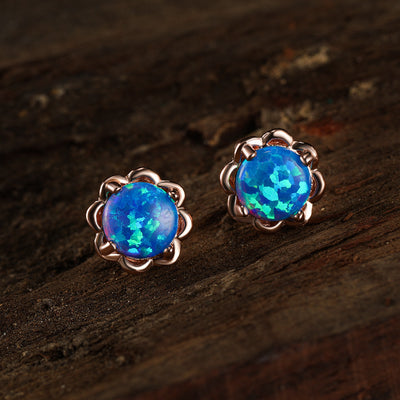 Olivenorma Four Claw Opal Luxury Earrings - image 5