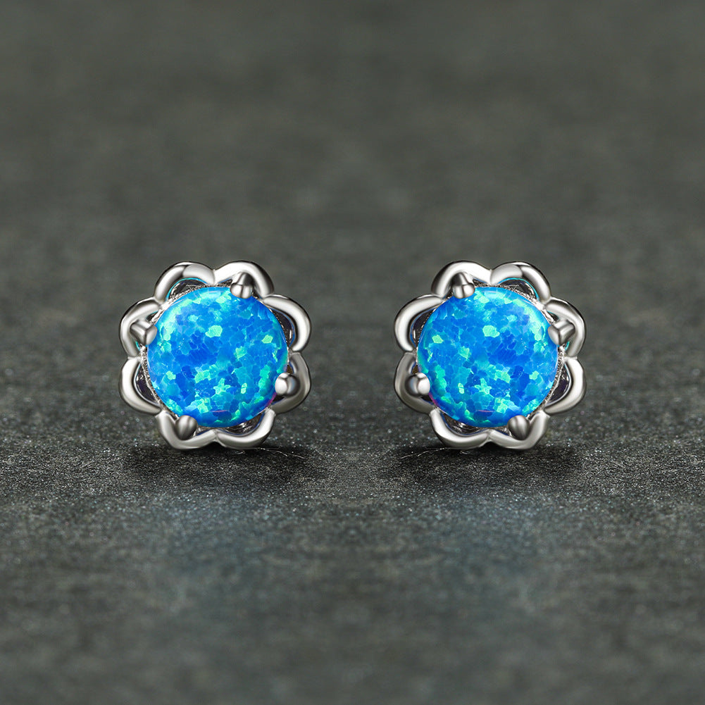 Olivenorma Four Claw Opal Luxury Earrings - image 2