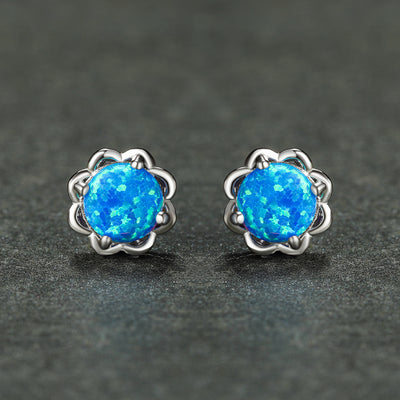 Olivenorma Four Claw Opal Luxury Earrings - image 2