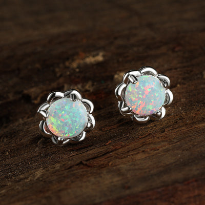 Olivenorma Four Claw Opal Luxury Earrings - image 8