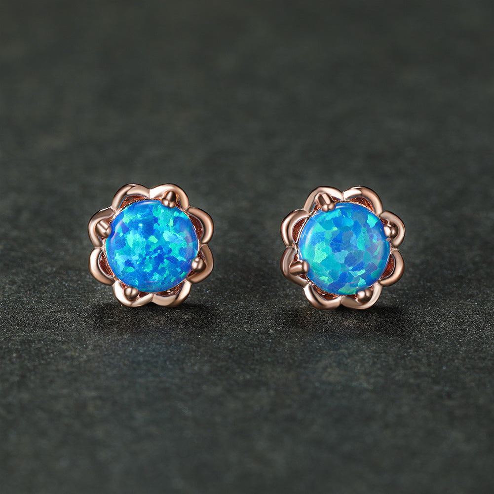 Olivenorma Four Claw Opal Luxury Earrings - image 3