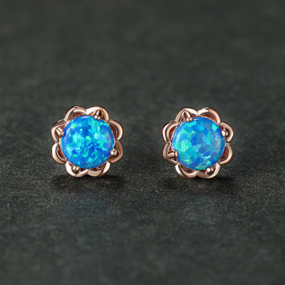 Olivenorma Four Claw Opal Luxury Earrings - image 3