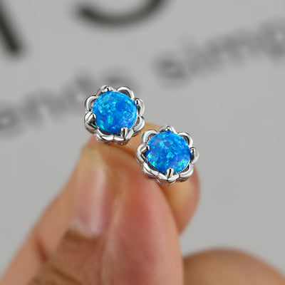 Olivenorma Four Claw Opal Luxury Earrings - image 1