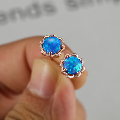 Olivenorma Four Claw Opal Luxury Earrings - image 4