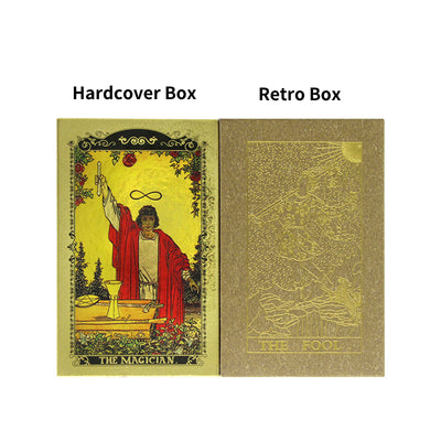 Olivenorma Red Green Sun Moon PET Waterproof Golden Tarot Card