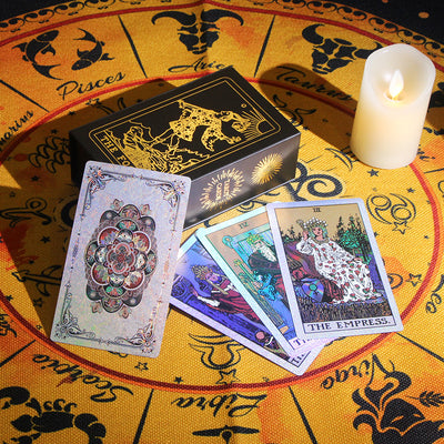 Olivenorma Flower Pattern Color Change PVC Waterproof Tarot Card