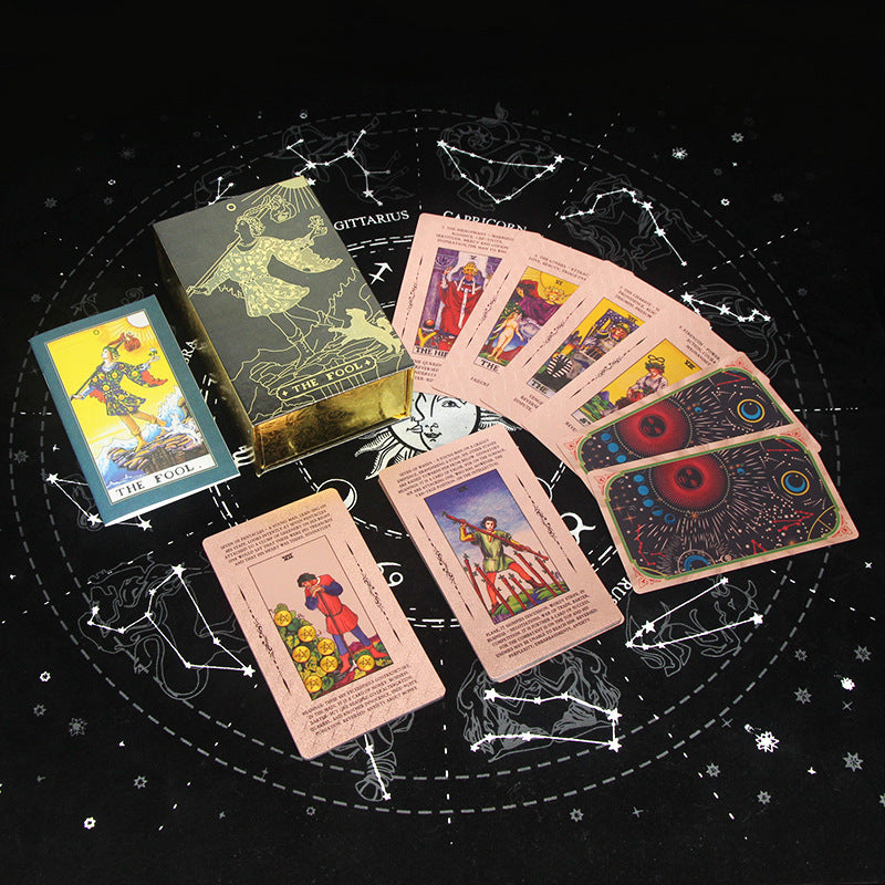 Olivenorma Cosmic Print PVC Waterproof Rose Gold Tarot Card