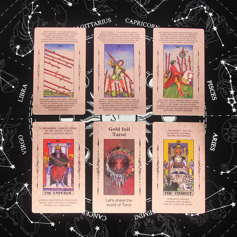 Olivenorma Cosmic Print PVC Waterproof Rose Gold Tarot Card