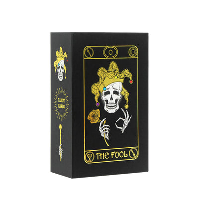 Olivenorma Skull Pattern Black Gold PVC Waterproof Tarot Card