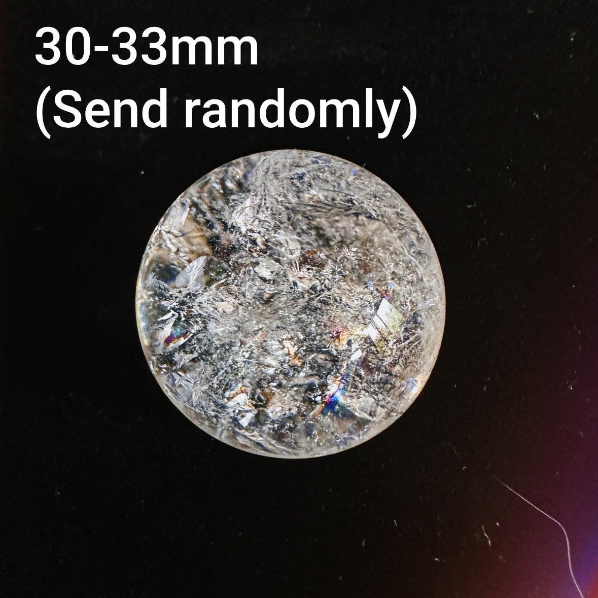 Olivenorma Natural High Frequency Clear Crystal Polished Crystal Ball - Clear Crystal#30-33mm(Send randomly) - image 2