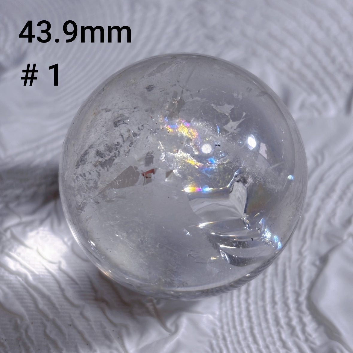 Olivenorma Natural High Frequency Clear Crystal Polished Crystal Ball