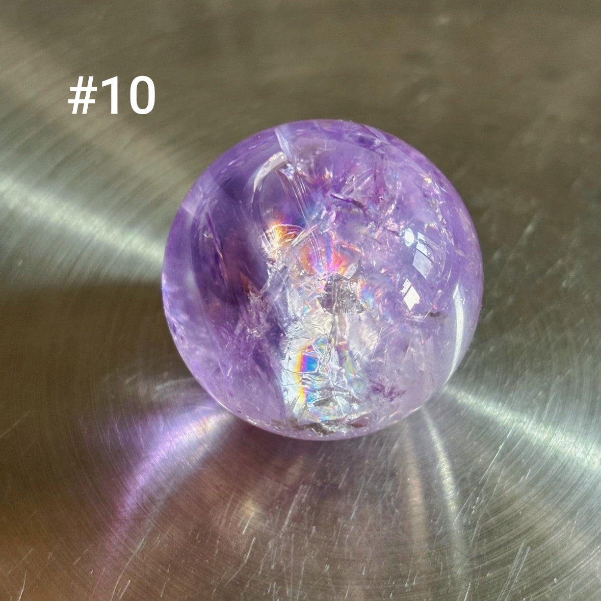 Olivenorma Natural High Frequency Clear Crystal Polished Crystal Ball