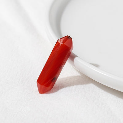 Olivenorma Natural Crystal Double Pointed Column Chakra Gemstone Decoration - Red Agate - image 17